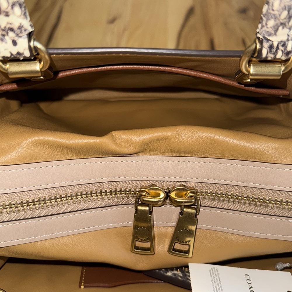 Rogue Bag 25 In Colorblock With Tea Rose And Snakeskin Detail NWT - Picture 12 of 14